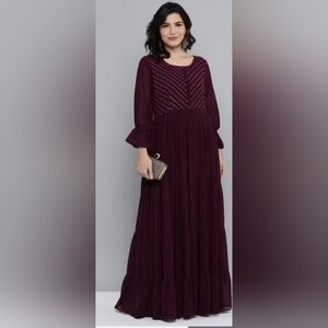 Chic Plum Maxi Dress